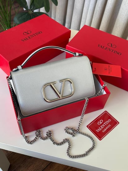 شنطة فالنتينو رمادي فاخرة 👜✨