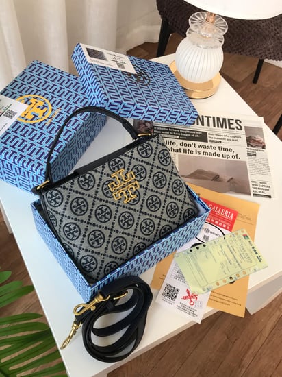 شنطة توري بورش أناقة سوداء بتصميم فاخر وعصري