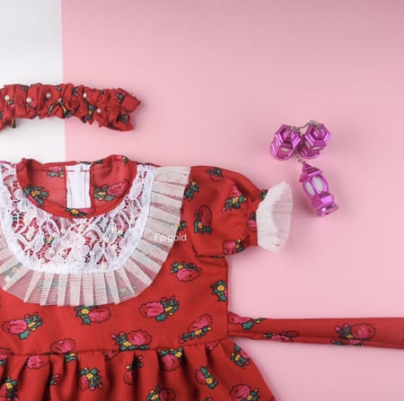 فستان شالكي وربطه