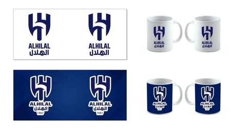 كوب بشعار الهلال