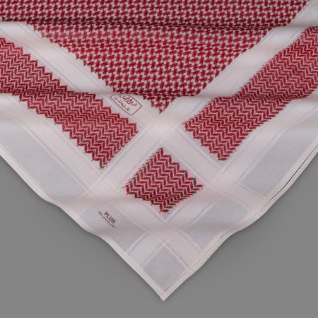 شماغ البسام بلس احمر بيج