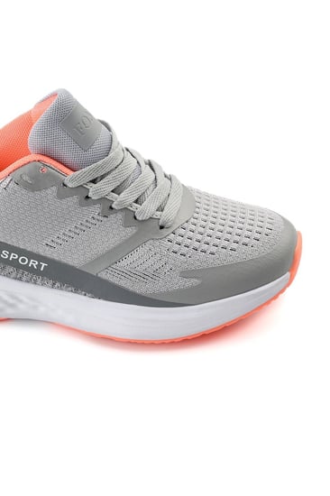 حذاء رياضي كاجوال نسائي مع رباط قماشي مزود بجواف جلدية ونعل مطاطي ملون