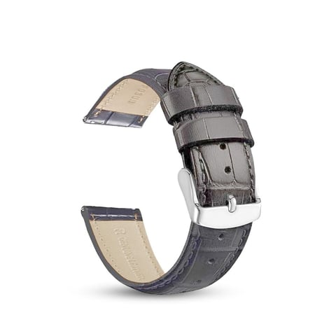 ساعة رجالية سير جلد بلون الرصاصي 1037