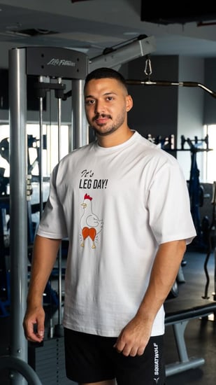 Legs Day Oversized T-Shirt - White
