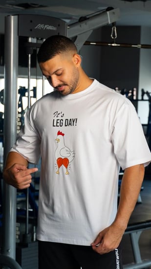 Legs Day Oversized T-Shirt - White