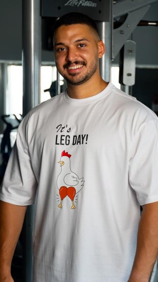 Legs Day Oversized T-Shirt - White