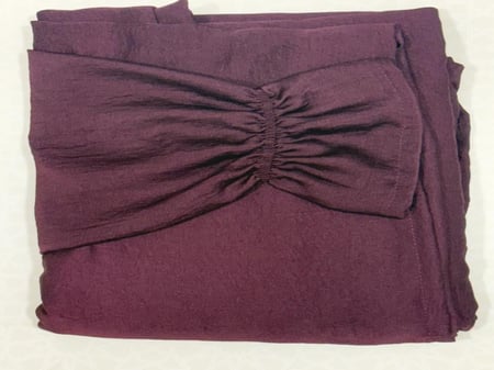 شرشف مرد  حرير مغسول الطول من الكتف 165cm  اللون  عنابي