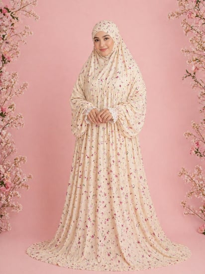 شرشف كلوش كبير  (5XL)  الطول من الأمام. 200  من الخلف 210 cm قطن كويتي اللون بيج