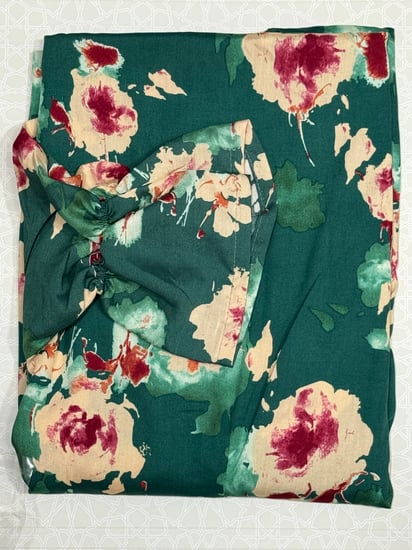 شرشف سحاب باللون اخضر غامق الكم فرنسي الطول من الكتف 160 cm