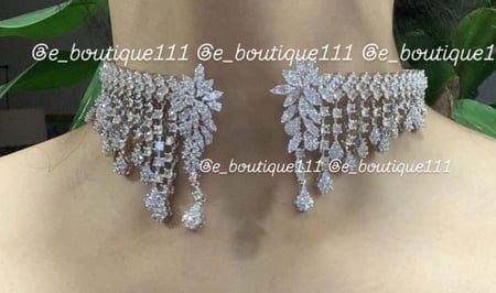 طقم شوكر فاخر ابيض