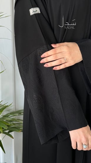 عباية سوداء كريب فخمة