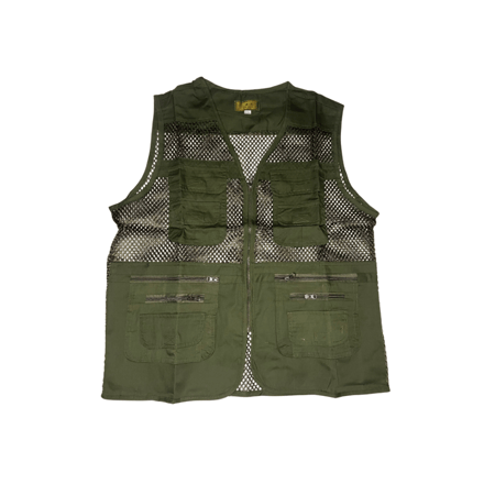 سديري شبك جاكيت  زيتي