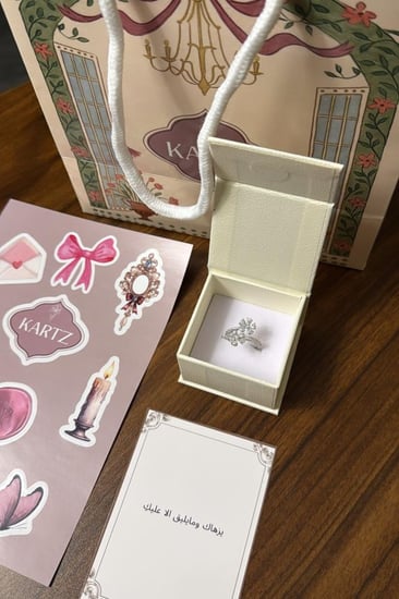 خاتم KARTZ نسائي فضه عيار 925