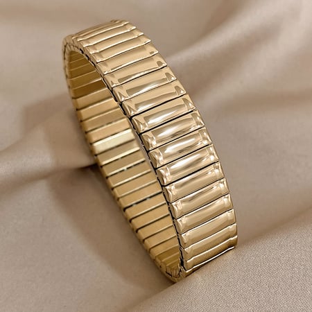سوار  قابل للتعديل مطلي بالذهب 18K