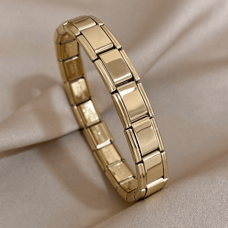 سوار  قابل للتعديل مطلي بالذهب 18K