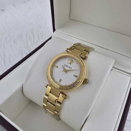 ساعة فرزاتشي النسائية ذهبي مع ابيض