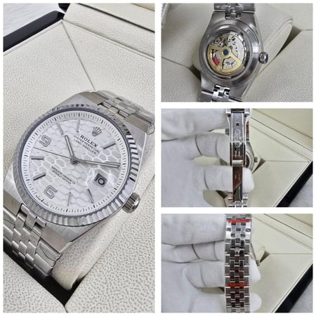 ساعة رولكس لاند دويلر فضي