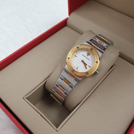 ساعة فرزاتشي نسائية فضي مع ذهبي مينا ابيض