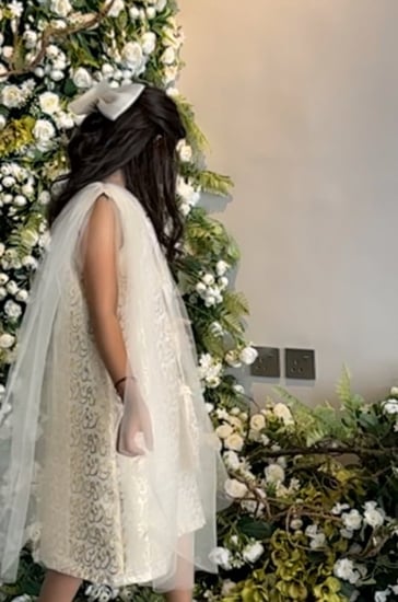 فستان و شنطه قرقيعان مطرز باحرف عربيه