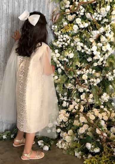 فستان و شنطه قرقيعان مطرز باحرف عربيه