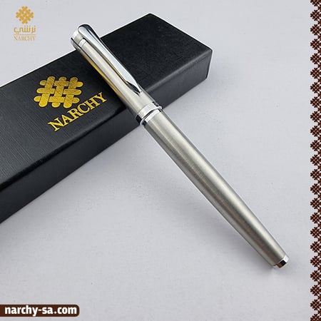 قلم رجالي ماركة فضي غطاء