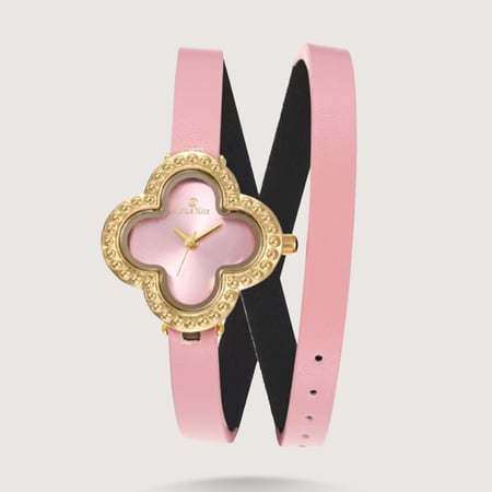 ساعة نسائية ملفتة بجلد ملتف