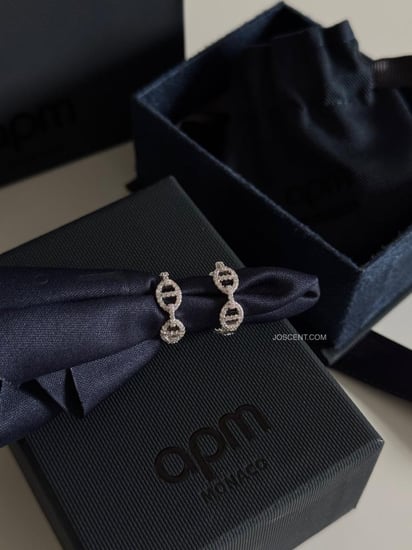 أقراط مايلي مارين من apm فضي وذهبي