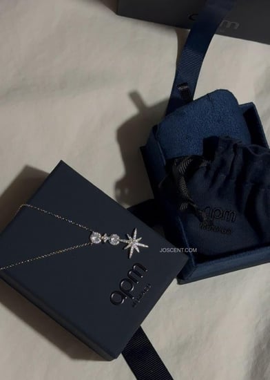 قلادة دوائر نيزكية مرصعة meteorites Apm فضي