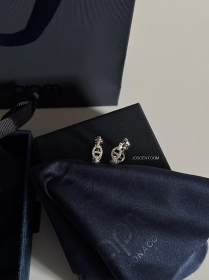 أقراط مايلي مارين من apm فضي وذهبي