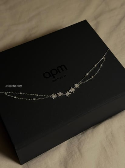 قلادة APM Meteorites فضية مرصعة بالكريستال