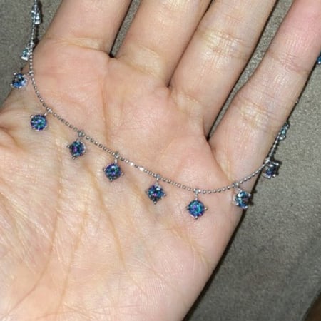 تشوكر حجر Topaz فضة استرلينية عياز 925