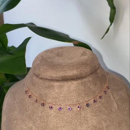 تشوكر روز قولد من الفضة الاسترلينيه عيار 925