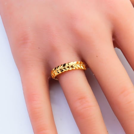 خاتم ذهب غصن الزيتون عيار 21