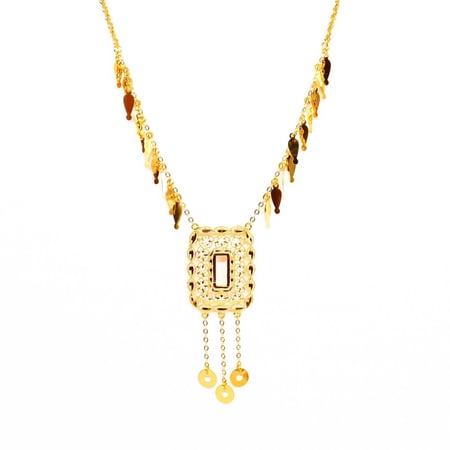 سبحة ذهب تصميم الرمش بحريني عيار 21 الجمال