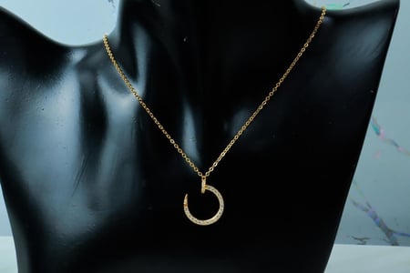 اجمل سلسال المسمار ذهب عيار 21 بتصميم الماسي بوزن 2.2 جرام