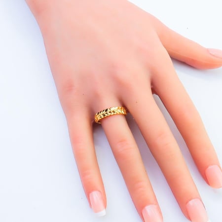 خاتم ذهب غصن الزيتون عيار 21