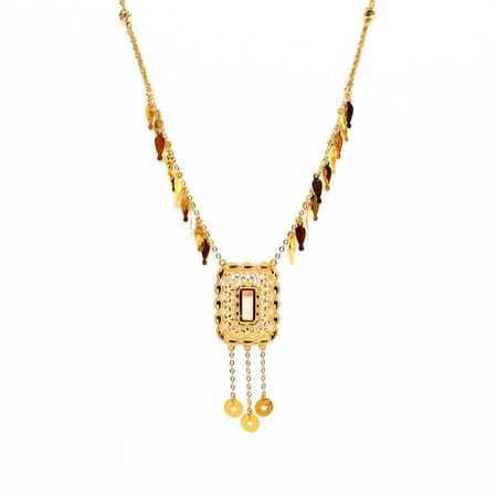 سبحة ذهب تصميم الرمش بحريني عيار 21