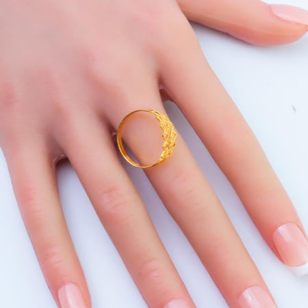 خاتم ذهب عيار 21