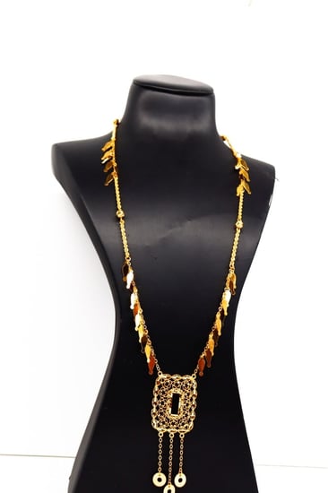 سبحة ذهب تصميم الرمش بحريني عيار 21 الفخامة