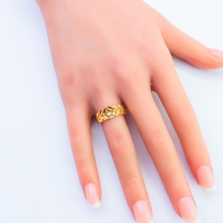 خاتم ذهب غصن الزيتون عيار 21