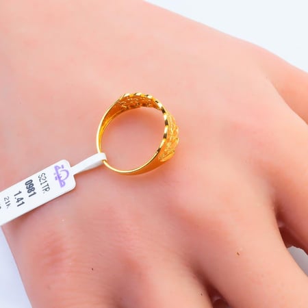 خاتم ذهب غصن الزيتون عيار 21