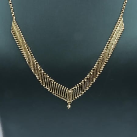 عقد ذهب صافي تصميم  ياباني  عيار 18 وزن 7.75 جرام