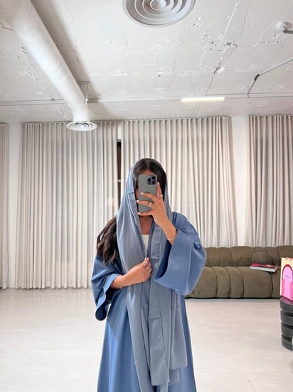 كلوش بحري قماش كريب أوكراني