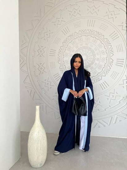 بشت كويتي كحلي وسماوي