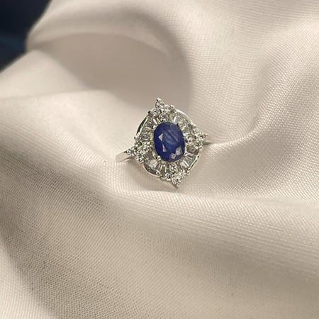 خاتم فضة من حجر الزفير الافريقي الطبيعي