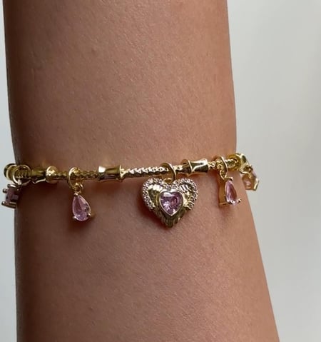 Heart & Waterdrops Charms