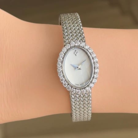 Crystal Silver Watch