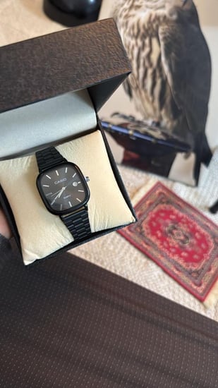 ساعة كاسيو ltp أسود مطفي