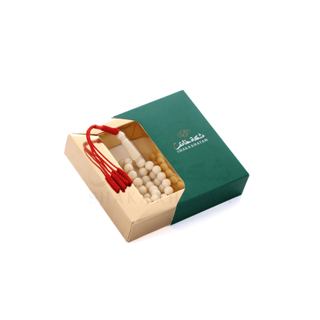 سبحة بكلايت أبيض 45 تفصال أحمر