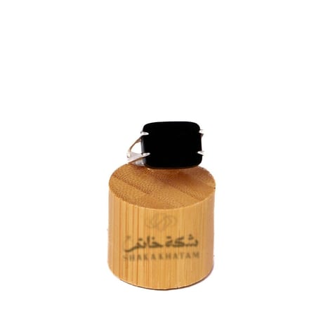 خاتم فضة شنكار مربع أسود عيار 925 أسترليني